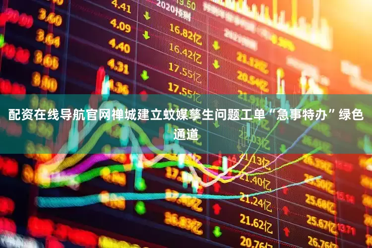 配资在线导航官网禅城建立蚊媒孳生问题工单“急事特办”绿色通道